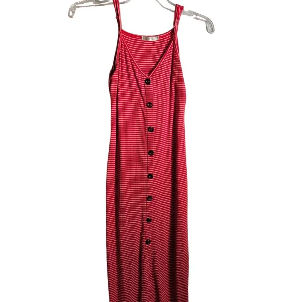 Heart And Hips Red And White Striped Bodycon Dress - Picture 2 of 4